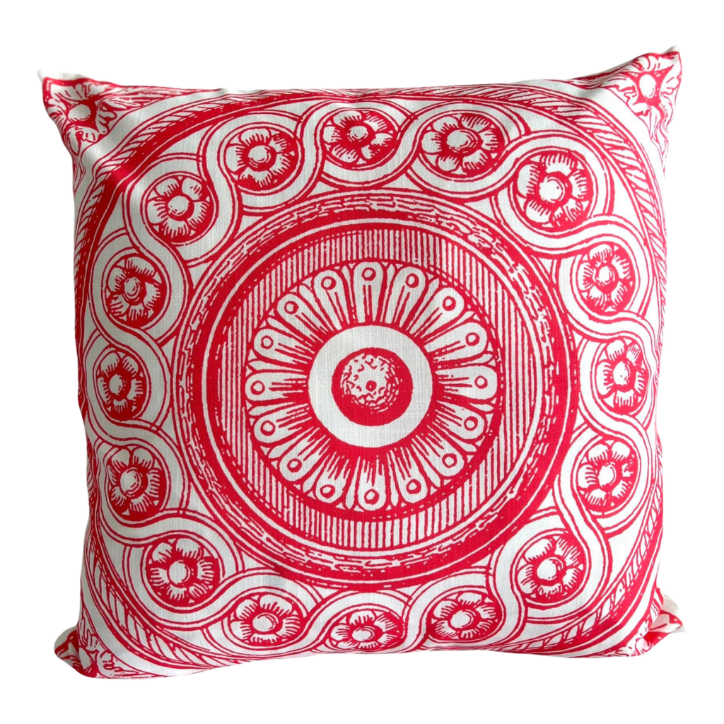 Contemporary Vizcaya Circle Filigree Medallion Pillow Cover