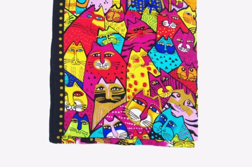 Fat Cat Colorful Neck Scarf or Face Covering 100% Silk - Image 4
