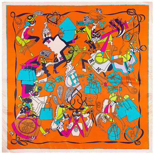 Fun Designer Bag Lady Scarf - Image 2