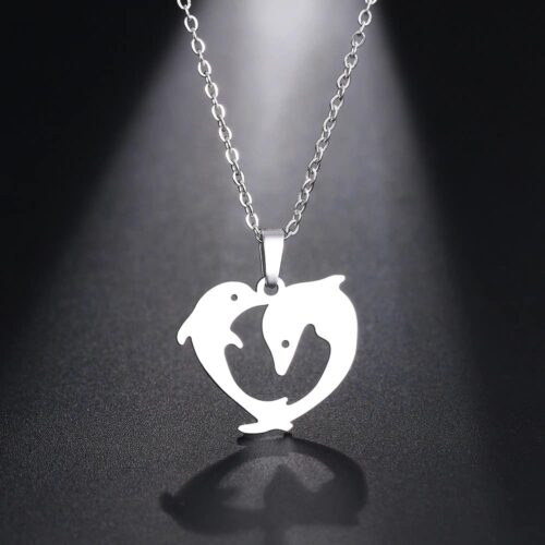 #1 Unique Stainless Steel Dolphin Pendant Necklace | Engagement Jewelry - Image 5