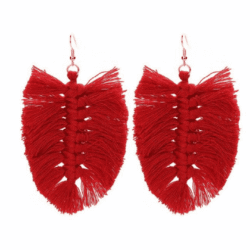 Bohemian Tassel Earrings | Red Tassel Earrings | Blue Tassel Earrings | Boho Tassel Earrings