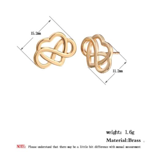Infinity Stud Heart Earrings | Delicate Heart Earrings | Modern Heart Earrings | Silver Heart Earrings - Image 7