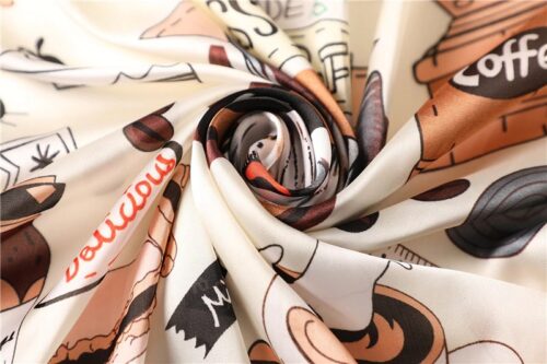 Cafe Au Lait Cats | Cool Cat & Coffee Lovers Scarf, Bandana - Image 2
