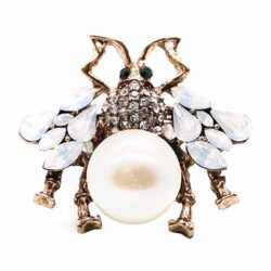 #1 Unique Rhinestone Pearl Bumble Bee Brooch