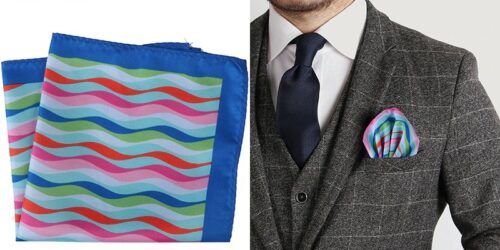 Abstract Geometric Circle Pocket Square, Handkerchief - Image 6