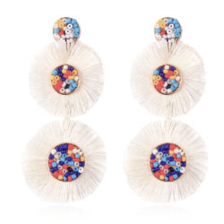 MyAMI (Miami) Bohemian Beach Babe Frayed & Beaded Earrings