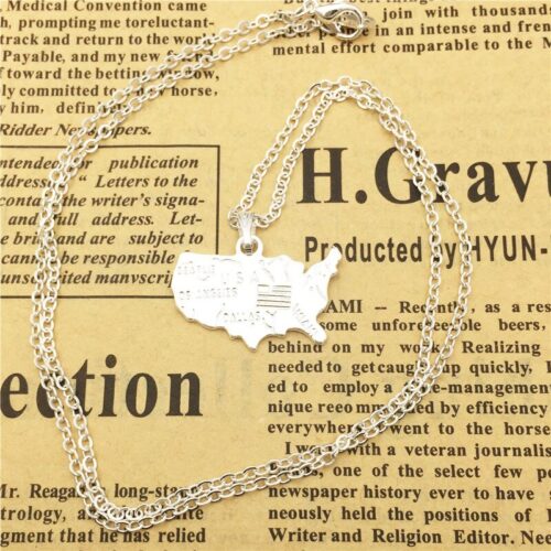 USA Map Necklace Choker - Image 6