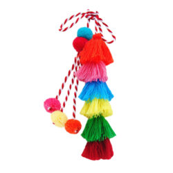 Colorful Bohemian Pompom Tassels Bag Charms