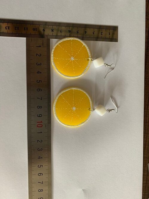 Beautiful "When Life Throws You Lemons" Slice #1 Earrings - Image 4