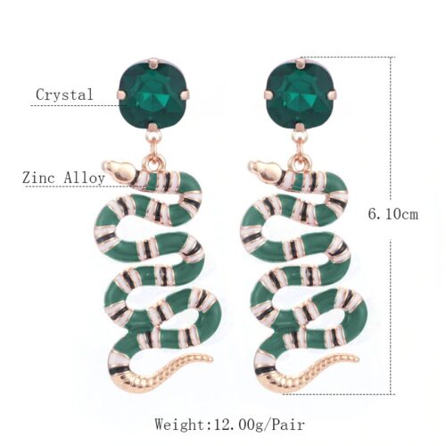 #1 Exotic Sly As a Snake | Red, White, Black Snake Earrings - Image 4
