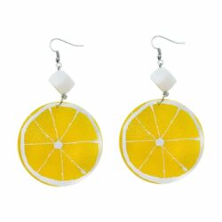 Beautiful "When Life Throws You Lemons" Slice #1 Earrings
