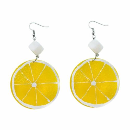 Beautiful "When Life Throws You Lemons" Slice #1 Earrings