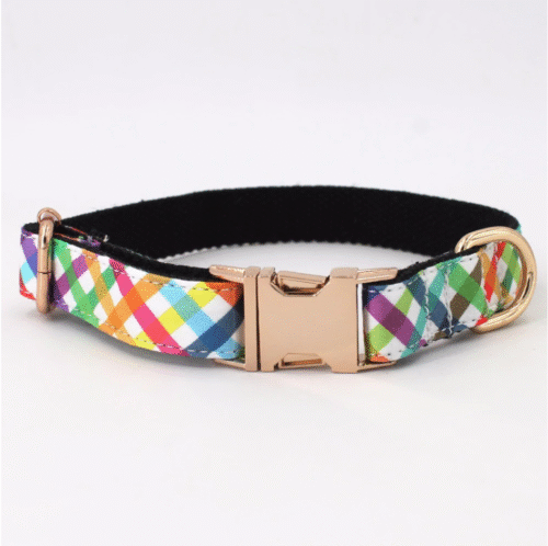 #1 The Colorful Plaid Bow Tie Dog Collar, Pet Collar, Cat Collar - Image 4
