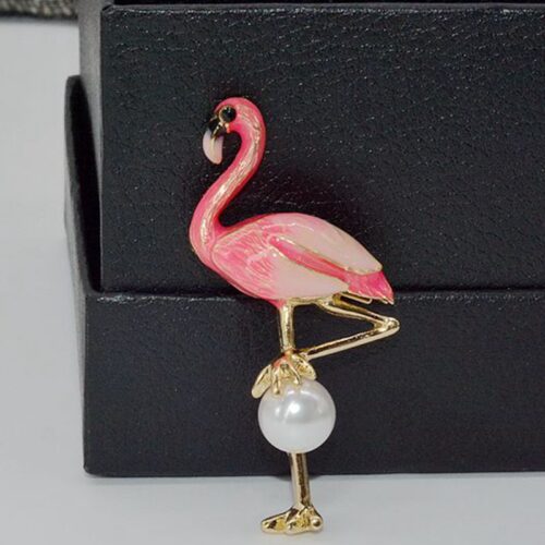 Standing On The Promise | Flamingo Enameled Brooch - Image 6