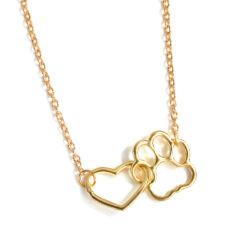 PET PAWS & HEART NECKLACE | GIFTS FOR PET LOVERS, DOG LOVERS