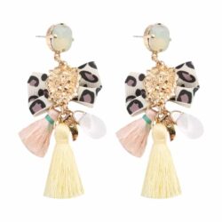 versace style earrings, leopard earrings, tassel earrings, bohemian earrings, tassle earrings