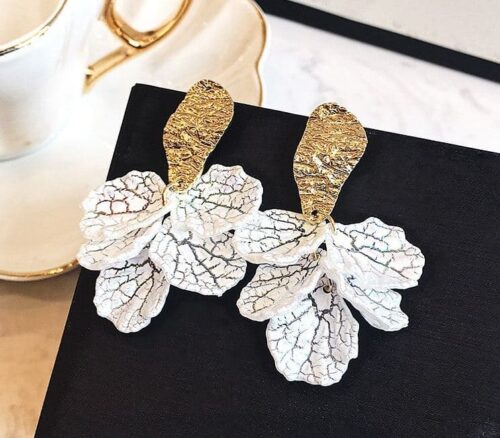 Coral Glass Earrings - Image 2