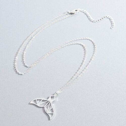 Beautiful Geometric #1 Mermaid Tale Gold Necklace - Image 3