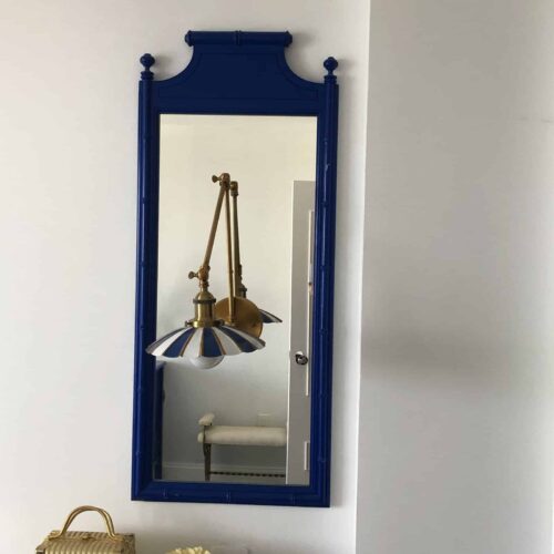 Custom Chinoiserie Swing Arm Lamp on Bali Hai Pagoda Mirror - Image 5