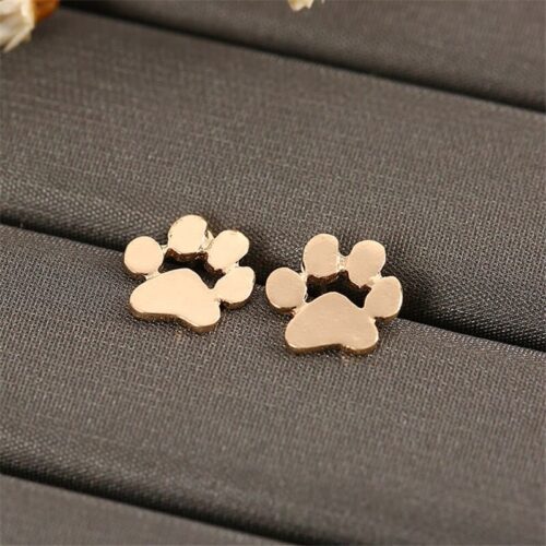 Adorable Paw Stud Earrings Gold | Gifts for Pet Lovers | Gold Paw Earrings | Silver Paw Earrings | Paw Print Earrings - Image 2