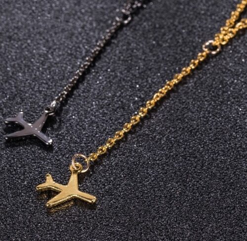 Travelers Gift | Plane Necklace Airplane Pendant Necklace - Image 3