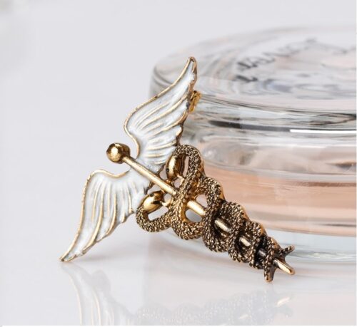 Staff of Hermes | Medical Pin Brooch | Gifts For Nurses - Image 8