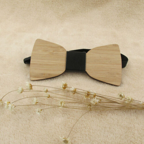 Geometric Silohette Wooden Bow Tie For Men Made of Wood - Image 5