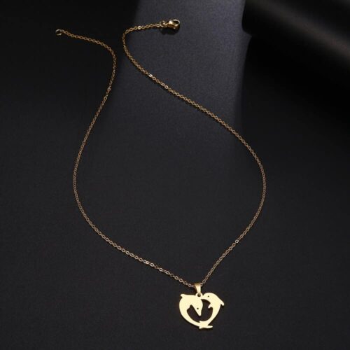 #1 Unique Stainless Steel Dolphin Pendant Necklace | Engagement Jewelry - Image 3