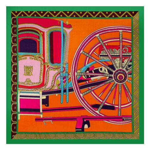 Colorful Designer Carriage Scarf - Image 2
