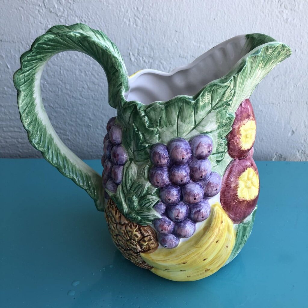 Vintage 1988 Fitz and Floyd Calypso Fruit Pitcher