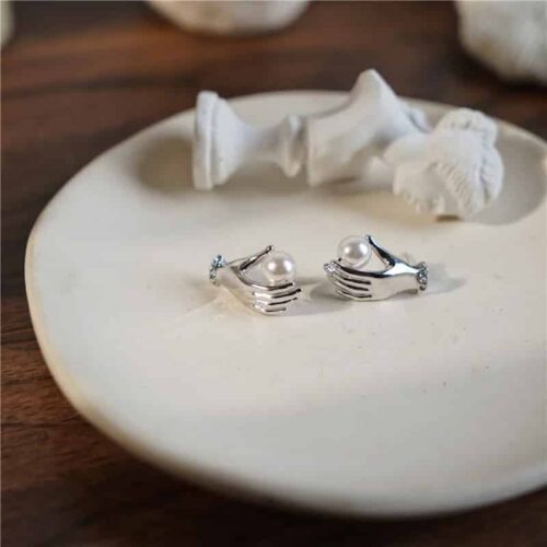Hands Full | Hand of Pearl Earrings - Image 5