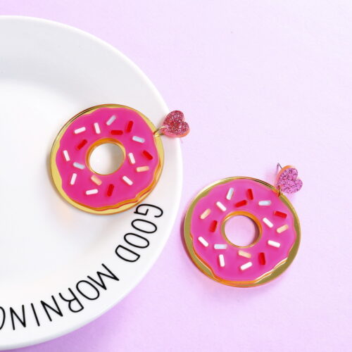 Designer Donut Lovers Earrings | Best Gift For Donut Lovers - Image 2