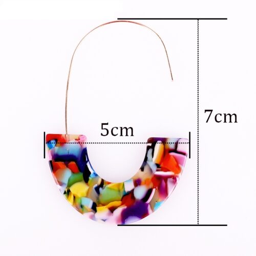 C-This | Venetian Glass, Yet Light Colorful Acrylic Earrings - Image 3