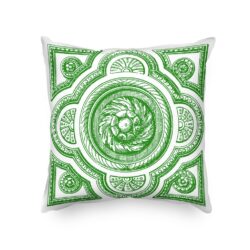 Vizcaya Green Medallion Filigree Fabric
