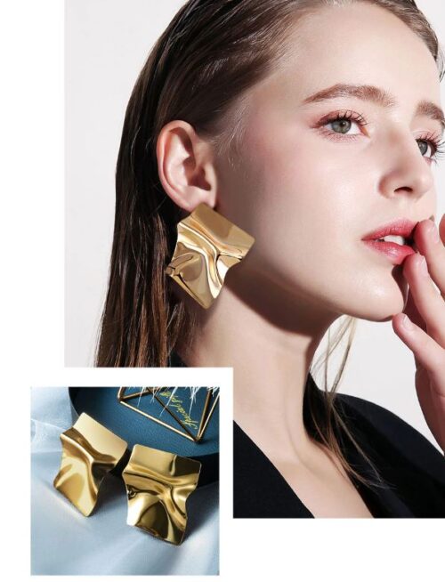 Miami Artists Crimped Sculpture Earrings - Image 2