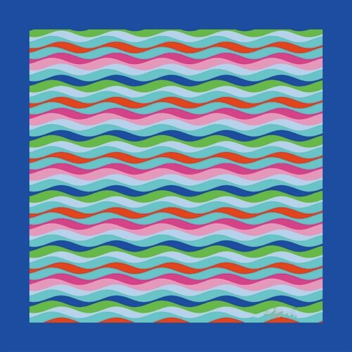 Abstract Geometric Circle Pocket Square, Handkerchief - Image 2