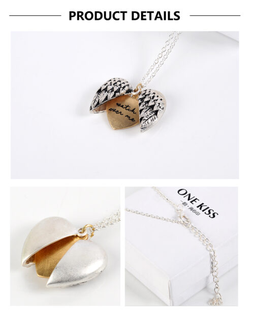 "Watch Over Me" Angel Necklace | Silver Wings Necklace | Gold Wings Necklace - Image 4