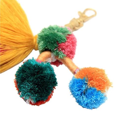 Super Thick Bohemian Handmade Tassel Bag Tie or KeyChain - Image 4