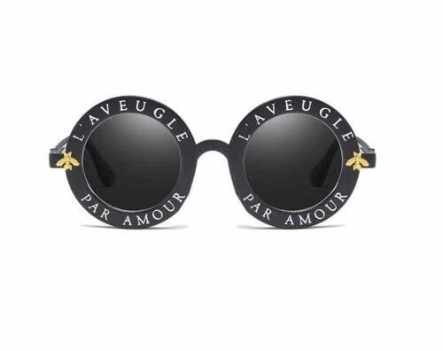 Glamorous & Chic Retro L' Avenugle 3 Word Amour "Blinded By Love" Sunglasses