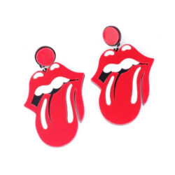 Roll On Stones | Tongue Acrylic Earrings