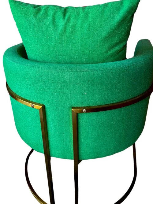 Christi Tasker Miami Kelly Green Performance Fabric Barrel Chair - Image 3
