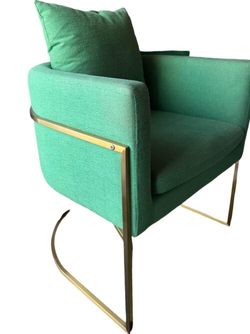 Christi Tasker Miami Kelly Green Performance Fabric Barrel Chair - Image 2