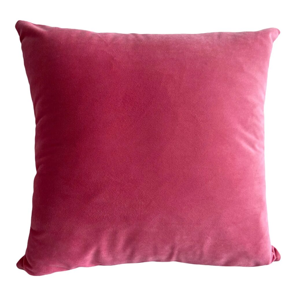 Contemporary Bubble Gum Pink Pillow Cover Performance Fabric Christi Tasker Miami