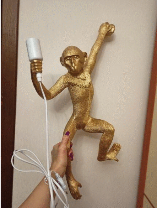 Hanging Monkey Wall Sconce - Image 9