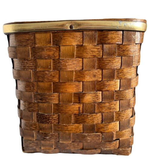 1960s Early American Split Oak Storage Basket - Image 2