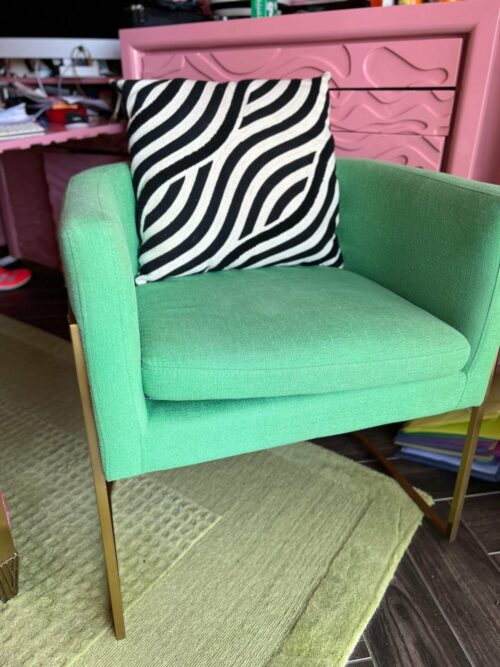 Christi Tasker Miami Kelly Green Performance Fabric Barrel Chair - Image 11
