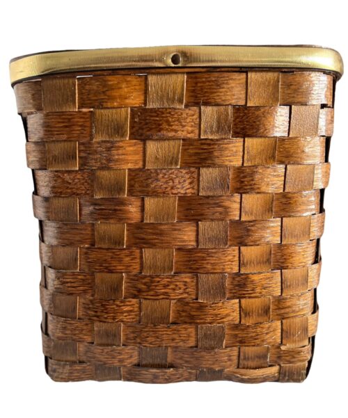 1960s Early American Split Oak Storage Basket - Image 4