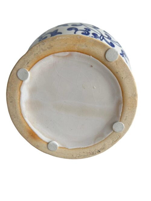 Chinoiserie Blue & White Floral Vase - Image 7
