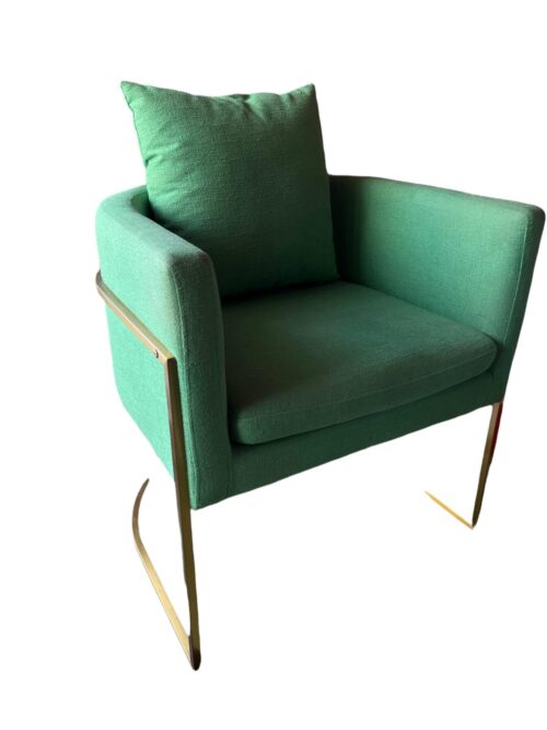 Christi Tasker Miami Kelly Green Performance Fabric Barrel Chair - Image 5