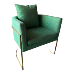 Christi Tasker Miami Kelly Green Performance Fabric Barrel Chair